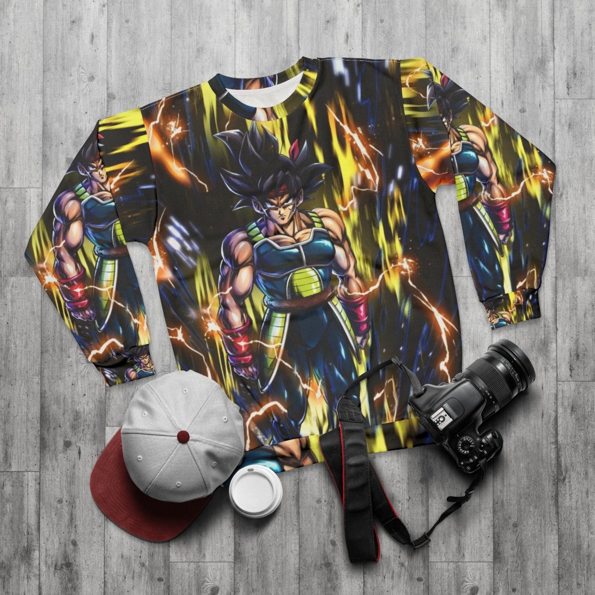 Dragonball Goku Saiyan Sweatshirt - flat lay