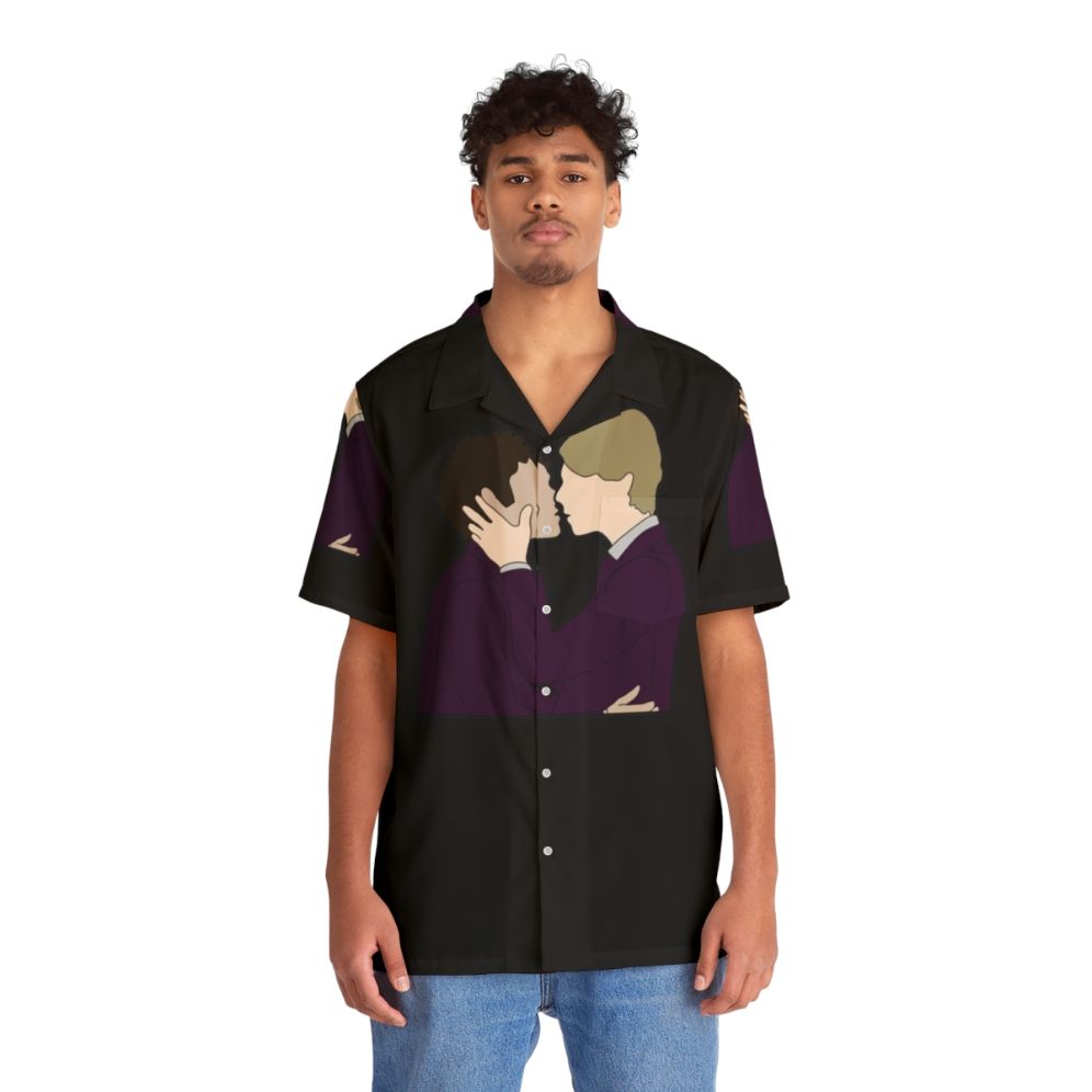 Young Royals Netflix Gay Couple Wilhelm Simon Hawaiian Shirt - People Front