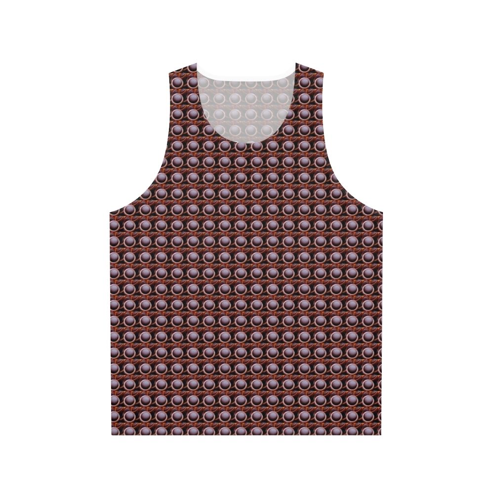 Toffifee unisex tank top with abstract blue rose pattern