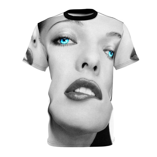 Milla Jovovich inspired women's t-shirt with Resident Evil movie graphics