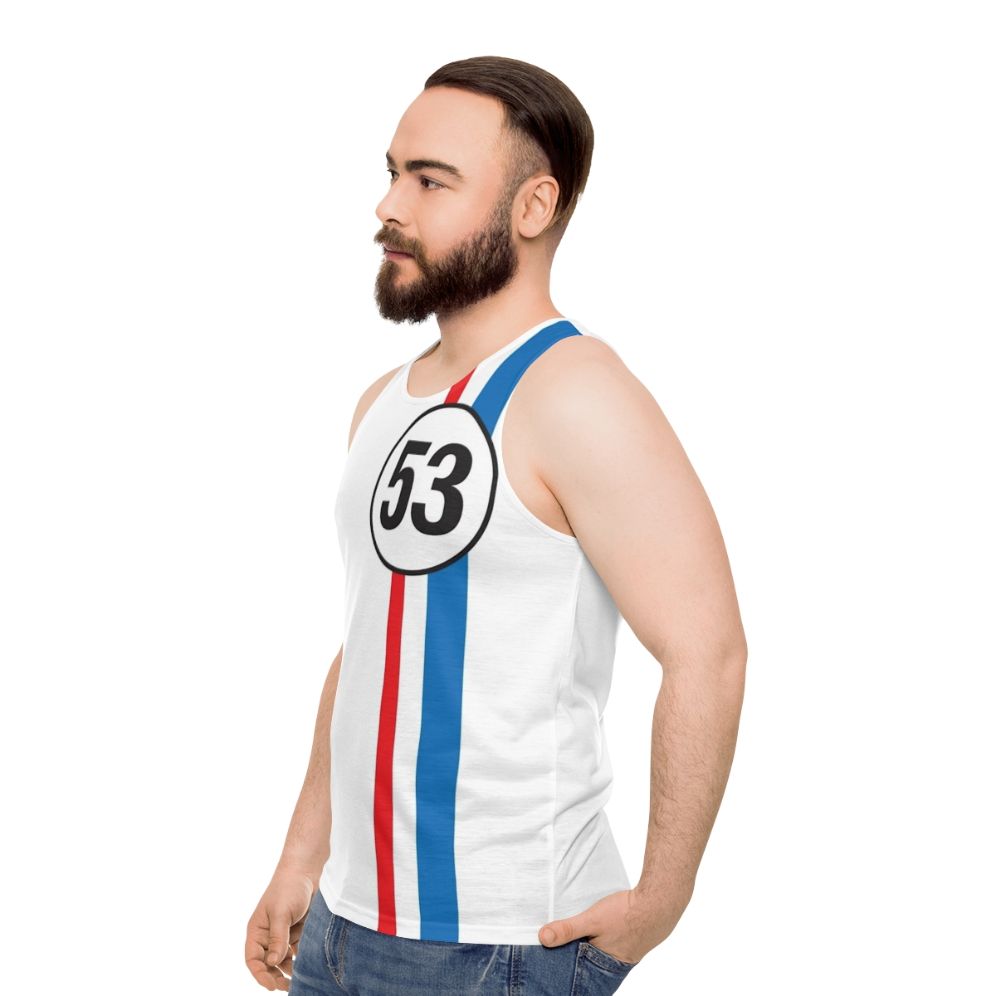 Retro Herbie The Love Bug Unisex Tank Top - men side