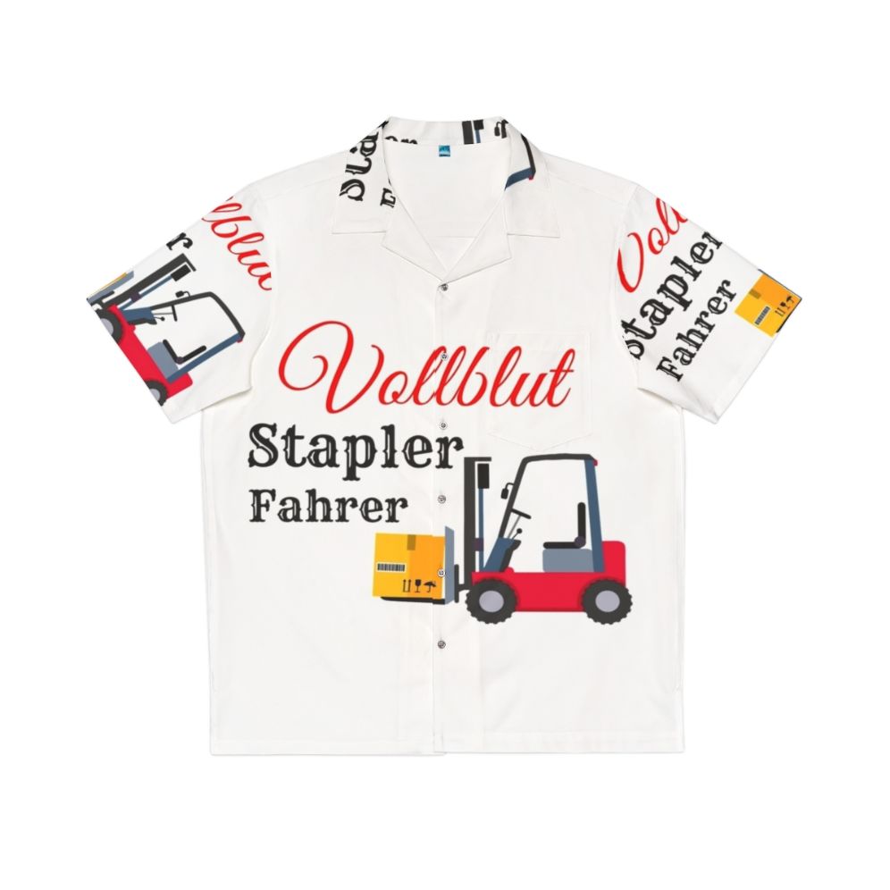 Thoroughbred Forklift Driver Hawaiian Shirt