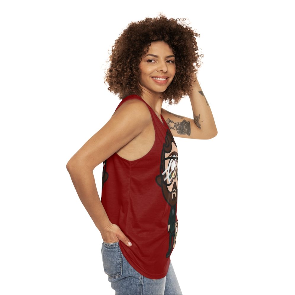 Teacher The Paper House Money Heist Netflix Unisex Tank Top - women side