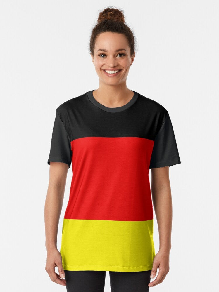 Germany flag graphic t-shirt for travelers and sports enthusiasts - Women