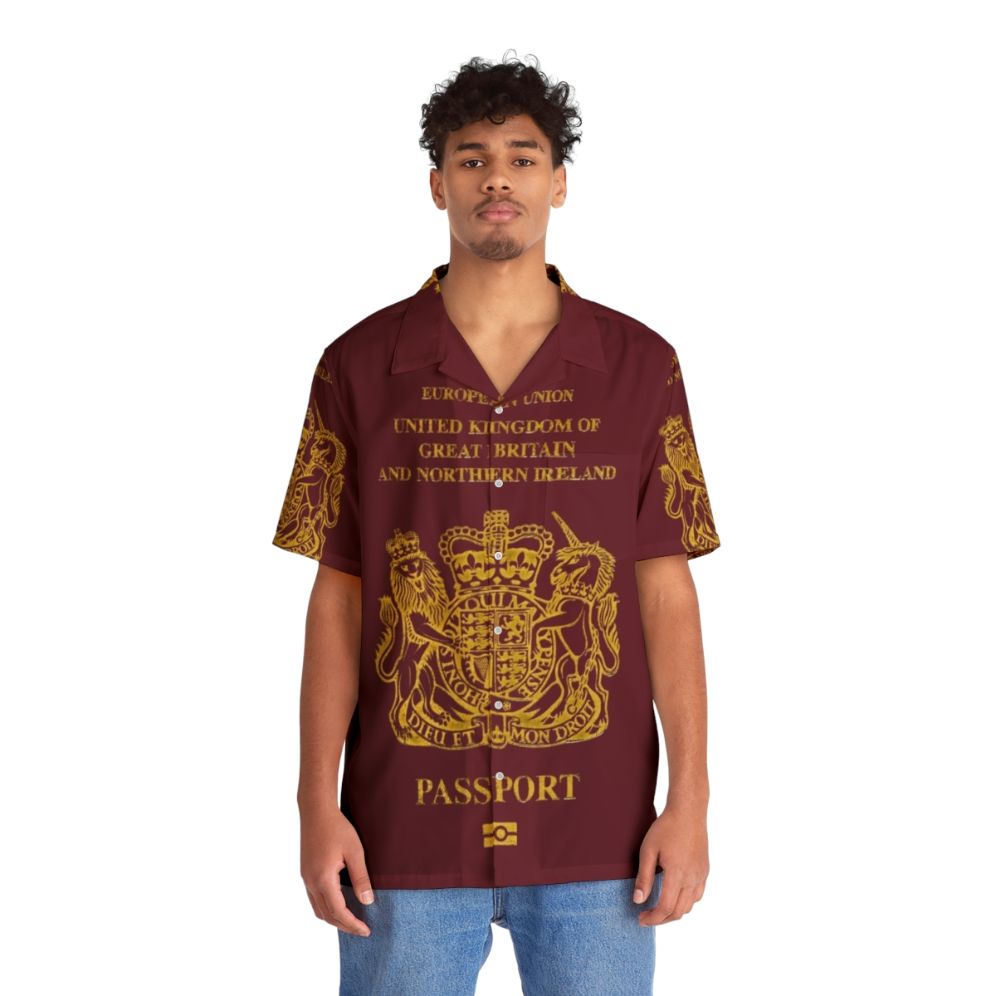 Tropical EU UK Passport Hawaiian Shirt - People Front