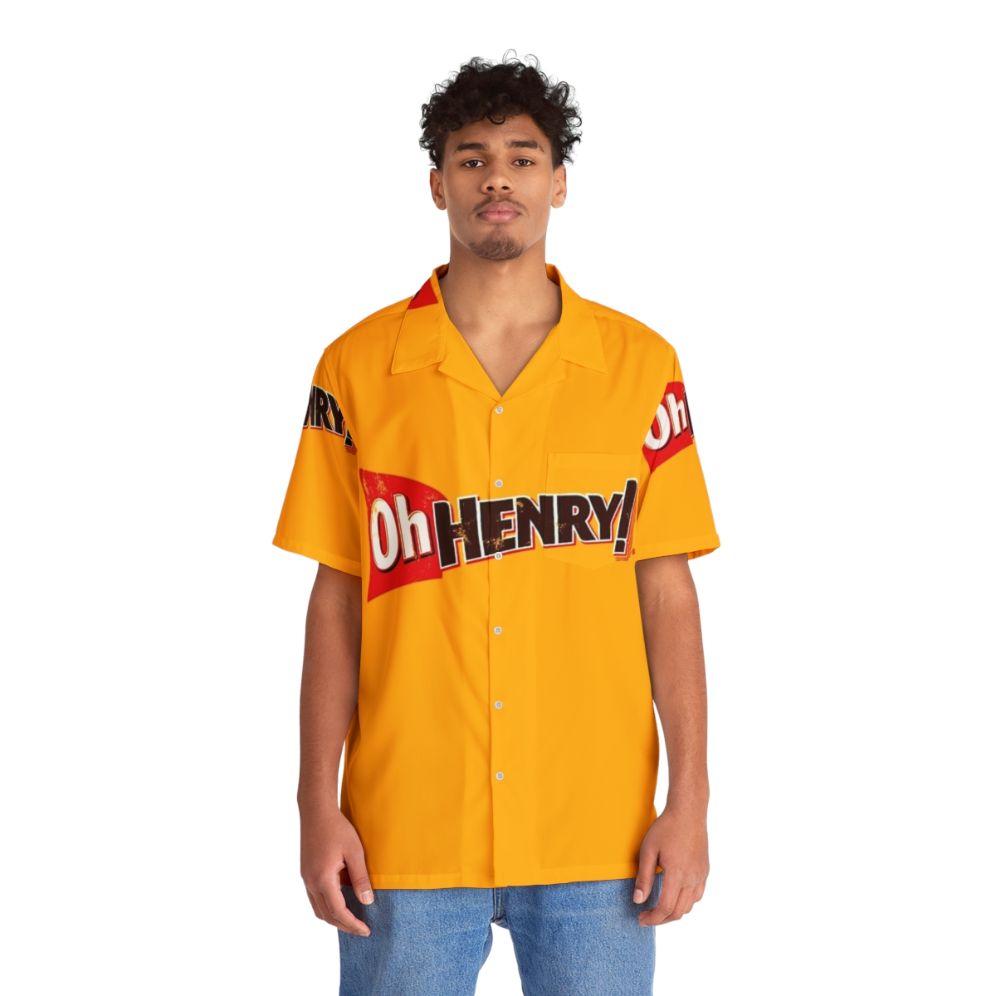 Oh Henry Candy Themed Hawaiian Shirt - People Front