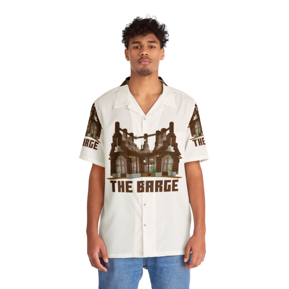 The Grian Barge Hawaiian Shirt - Hermitcraft Themed Apparel - People Front