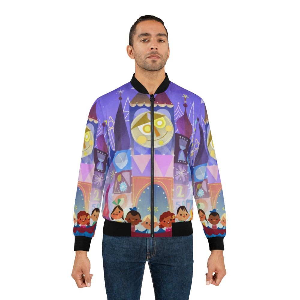 Bomber jacket with Disney 'It's a Small World' theme park design - Lifestyle