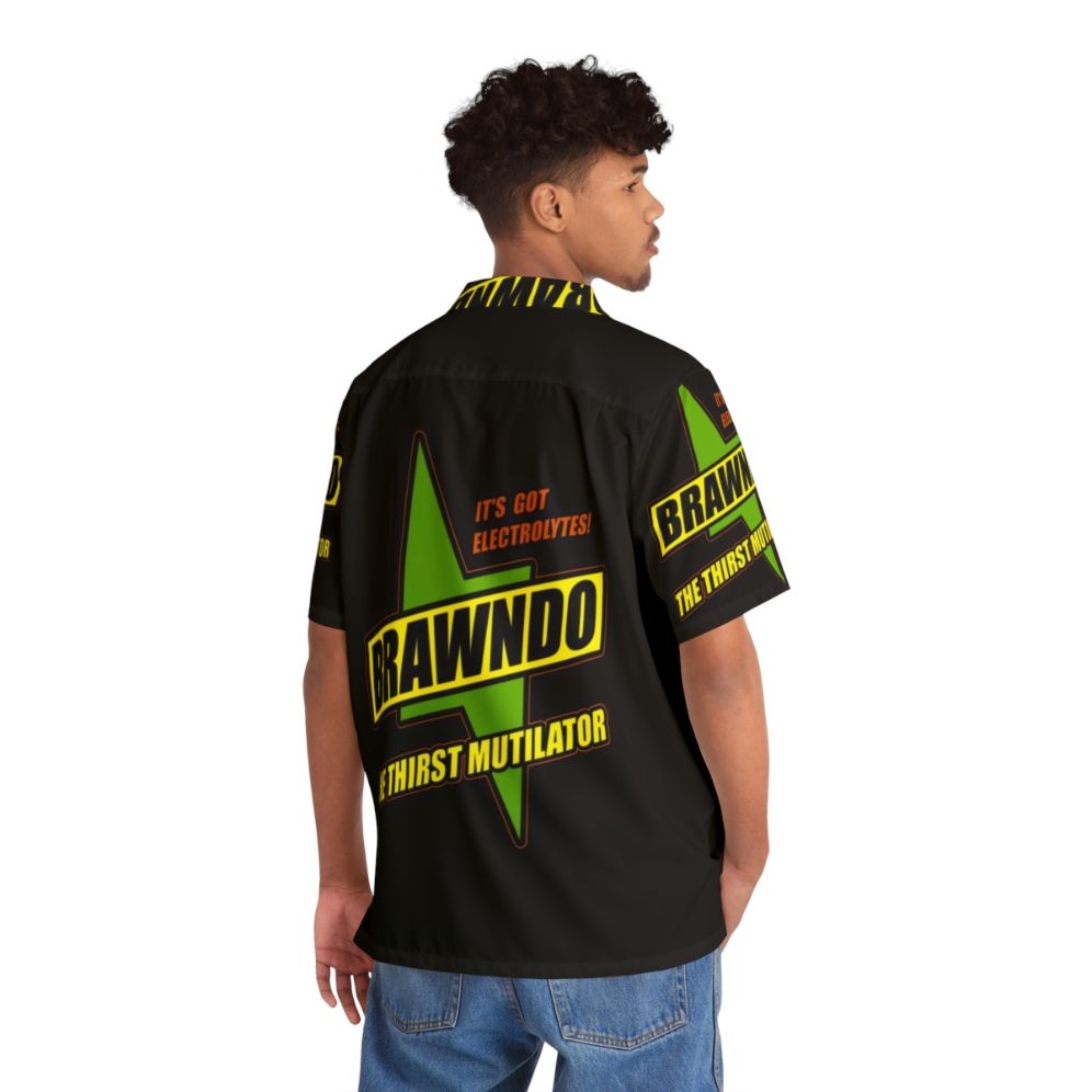 Brawndo Hawaiian Shirt - Idiocracy Inspired Comedy Apparel - People Back