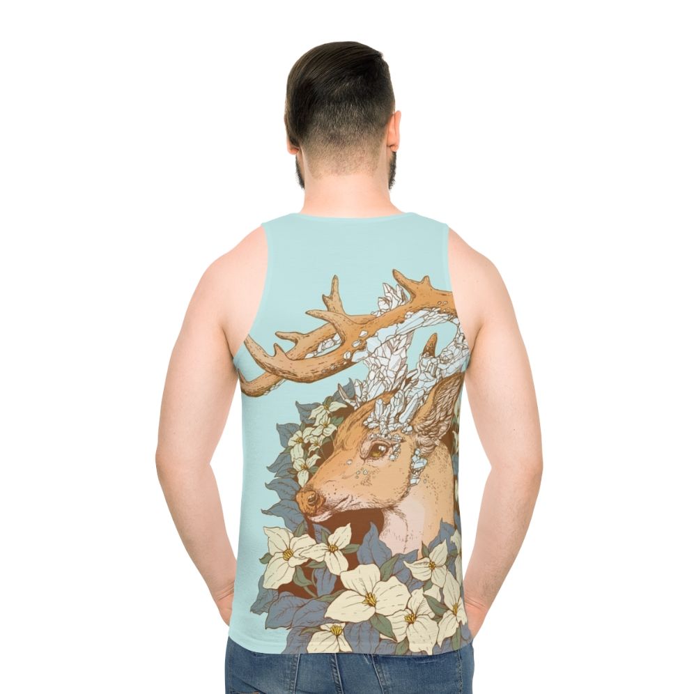 Unisex blue quartz non typical buck tank top - men back