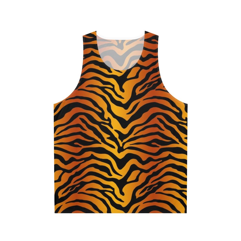 Tiger stripe print unisex tank top