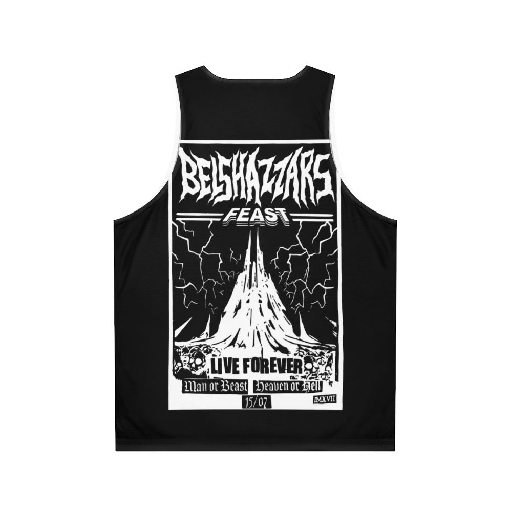 Belshazzar's Feast Unisex Heavy Metal Tank Top - Back