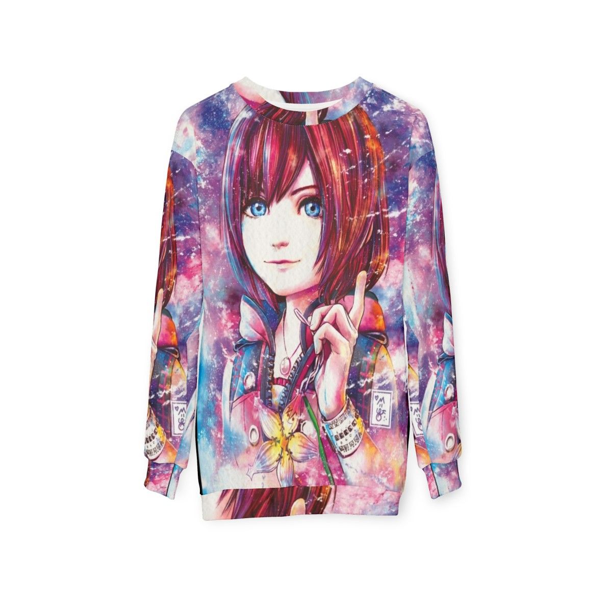 Kairi watercolor design sweatshirt - hanging