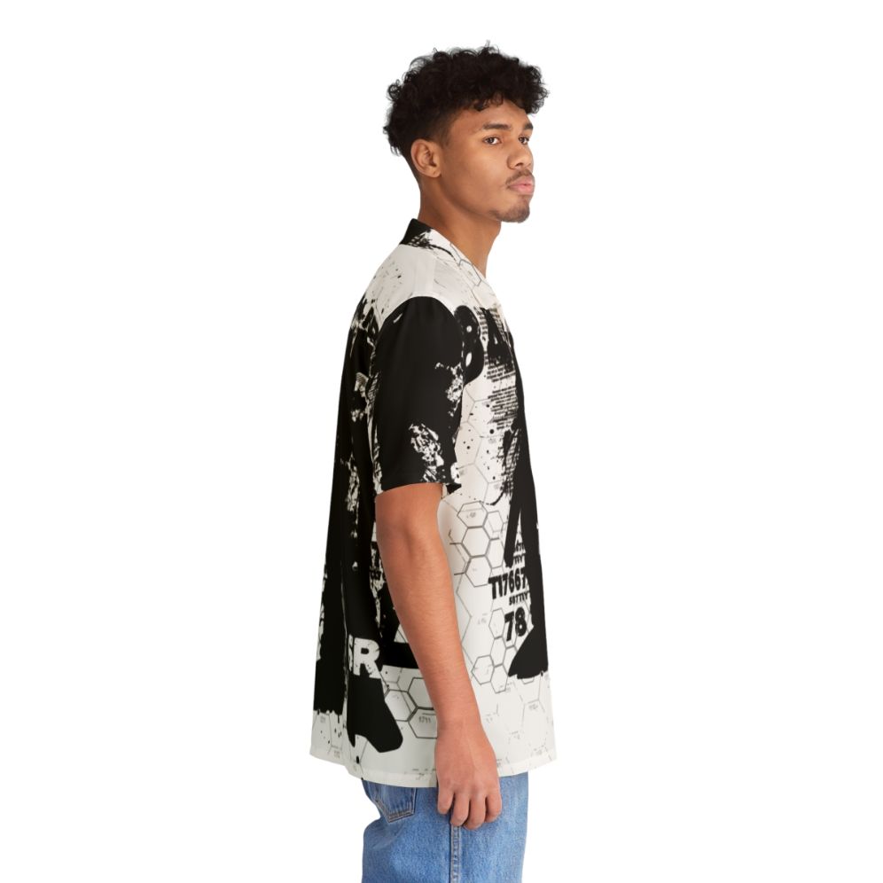 Battletech mech Hawaiian shirt with sci-fi design - People Pight