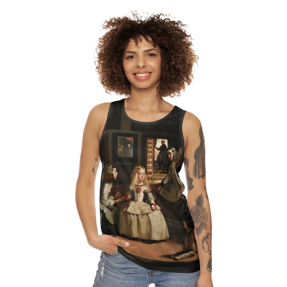 Iconic Las Meninas baroque art tank top featuring Diego Velázquez's masterpiece - women