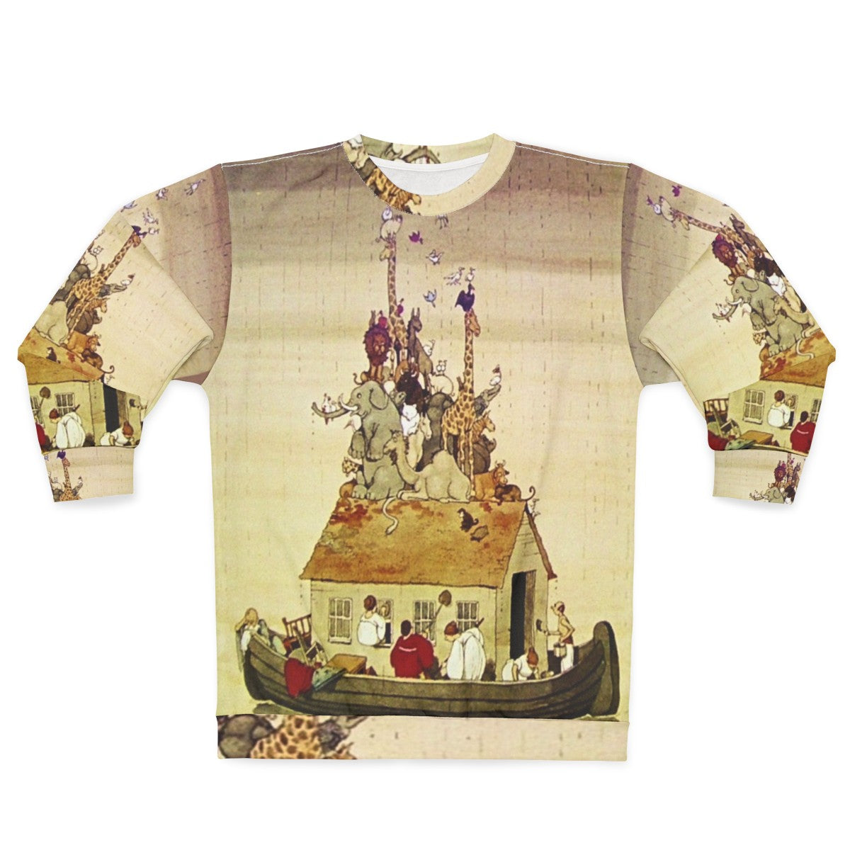 W Heath Robinson Noah's Ark Fantasy Art Sweatshirt