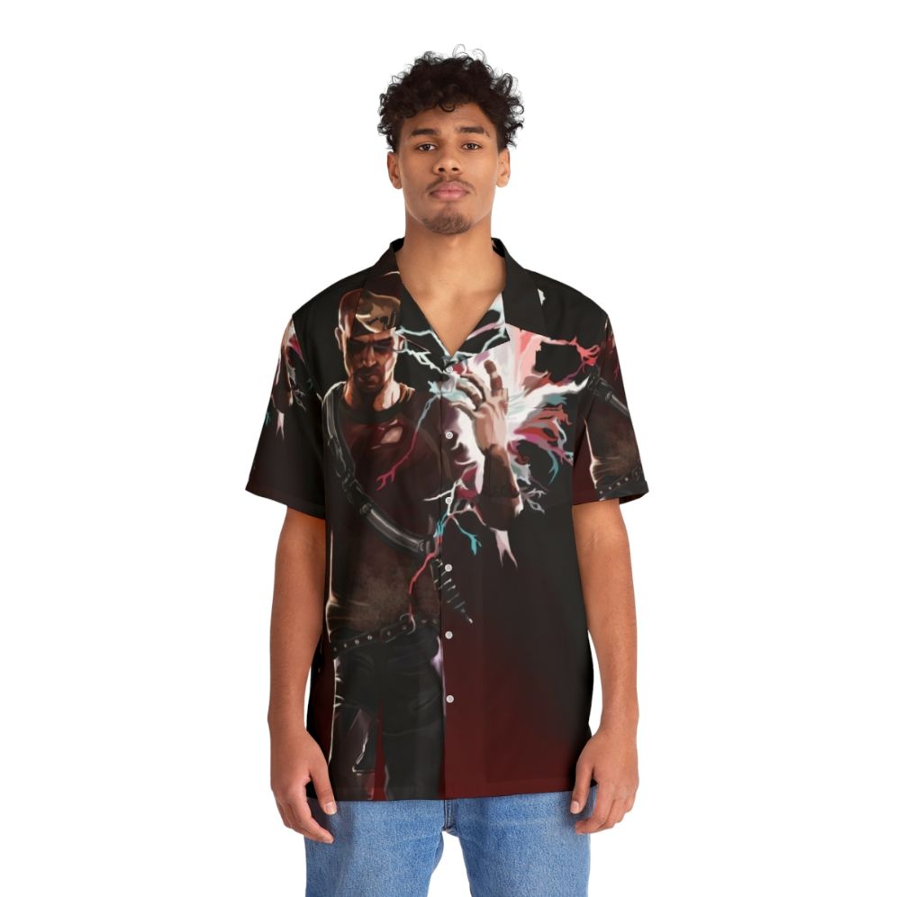 Infamous Cole McGrath Painting Hawaiian Shirt - People Front