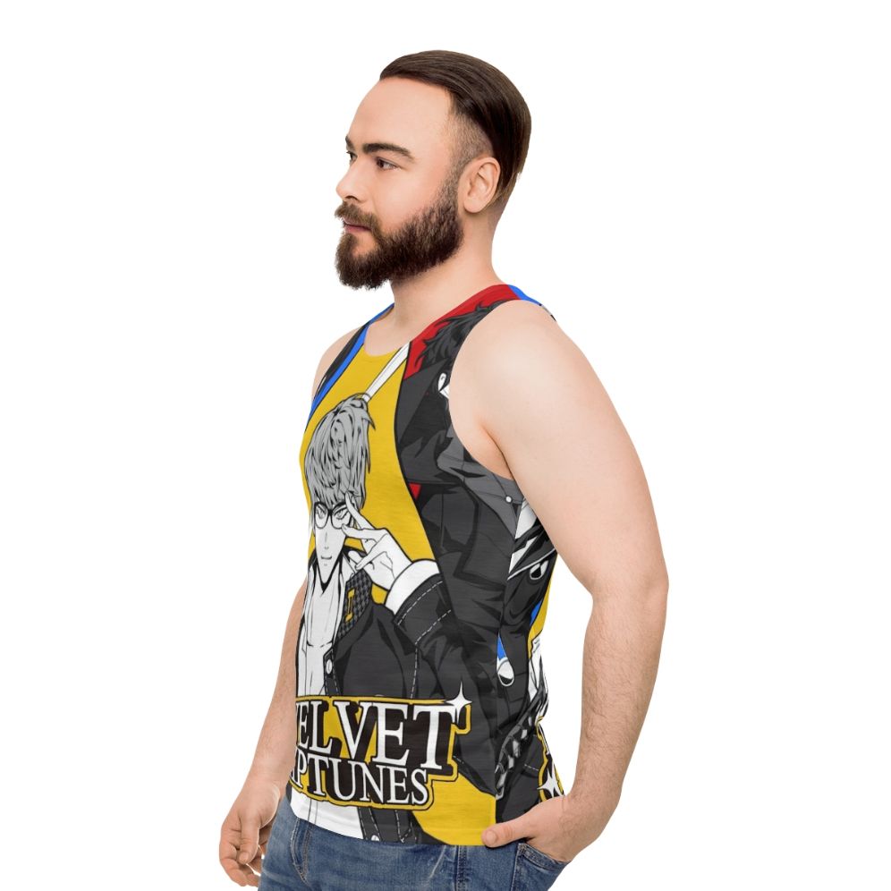 Vintage Velvet Chiptunes Unisex Tank Top - men side