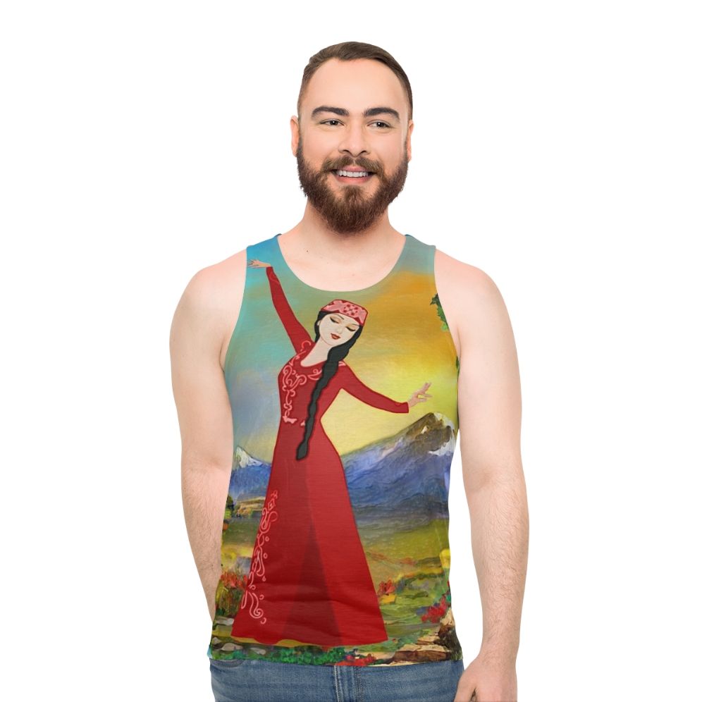 Unisex Armenian Dancer Tank Top - men