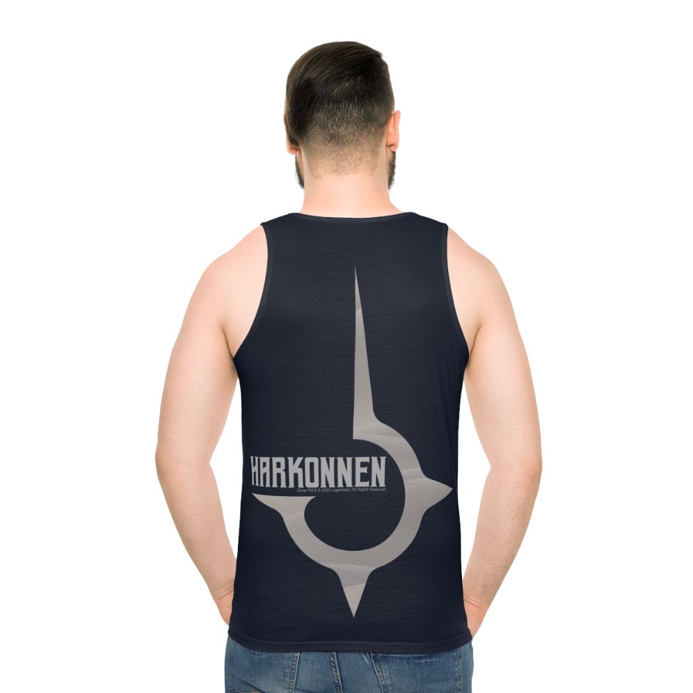 House Harkonnen Dune Inspired Unisex Tank Top - men back