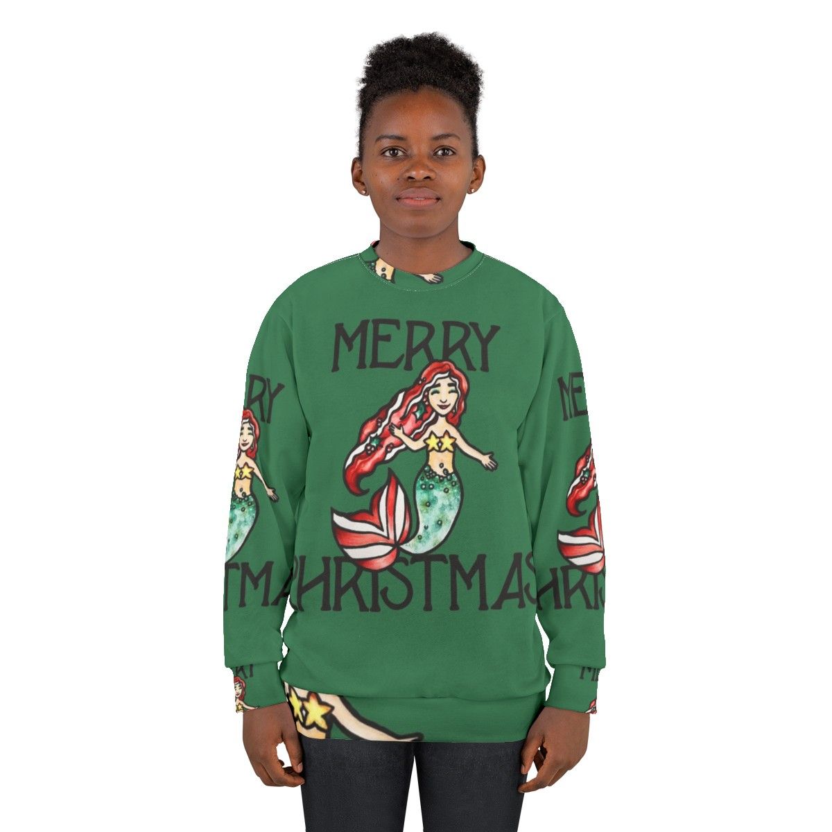 Merry Christmas Mermaid Sweatshirt - women