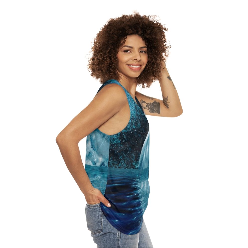 Lunar Mirror Unisex Acrylic Tank Top - women side