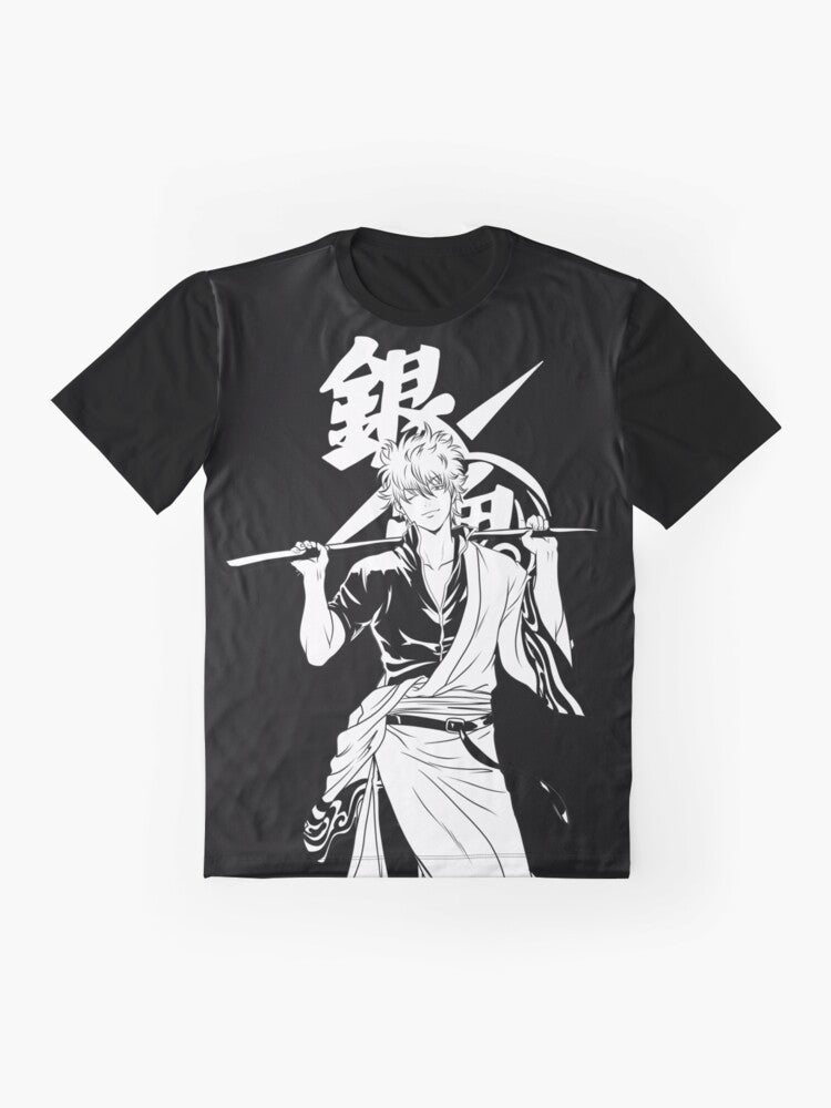 Gintoki Sakata from the Anime and Manga Series Gintama Graphic T-Shirt - Flat lay