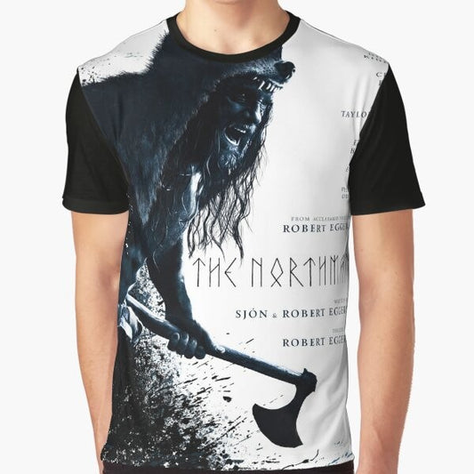 The Northman graphic t-shirt featuring characters and imagery from the epic Viking movie