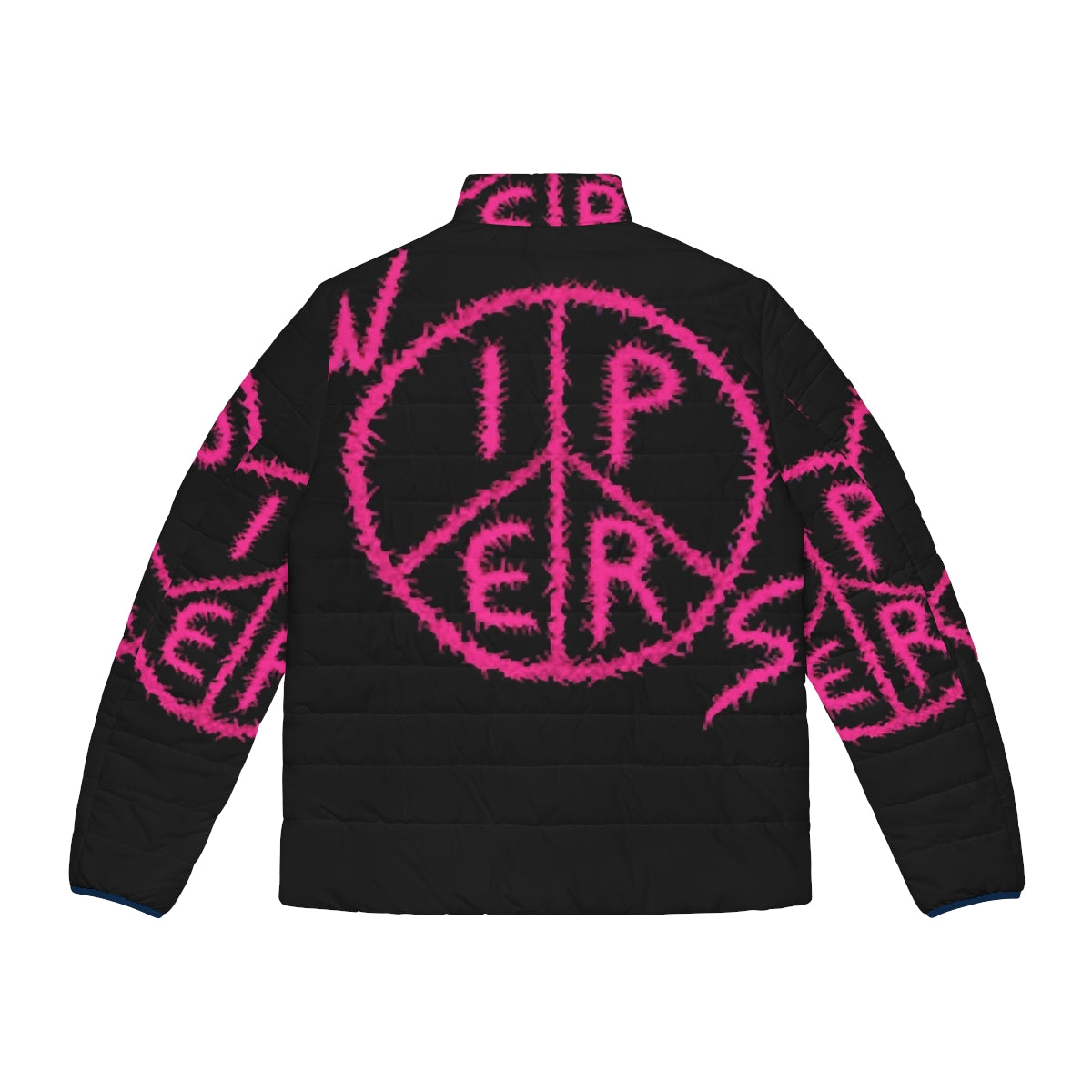 Wipers Band Logo Classic Puffer Jacket - Back