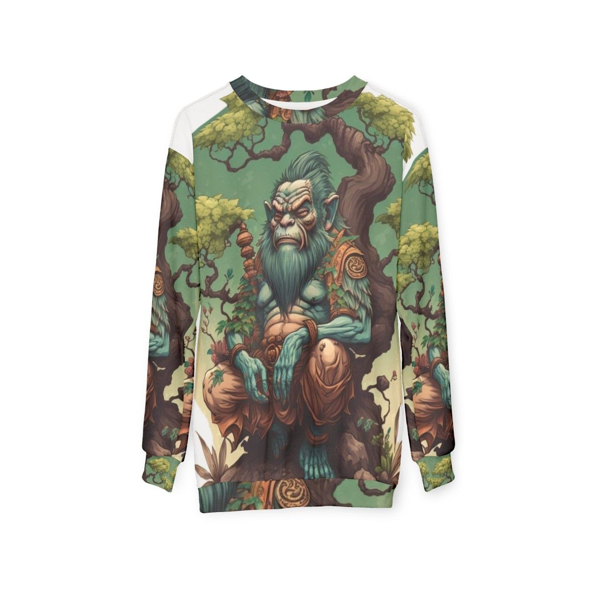 Legendary Ape Sweatshirt featuring a mythical primate design - hanging