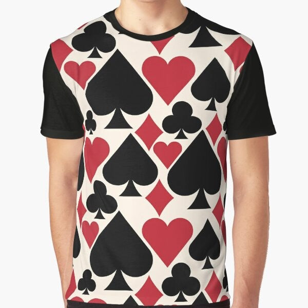 A graphic t-shirt featuring a deck of cards and the words "Casino Fun" for poker players.