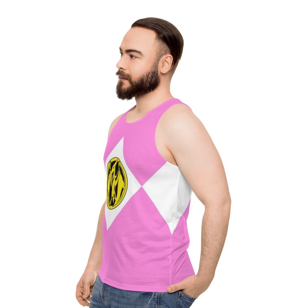 Pink Ranger Dinosaur Power Rangers Unisex Tank Top - men side