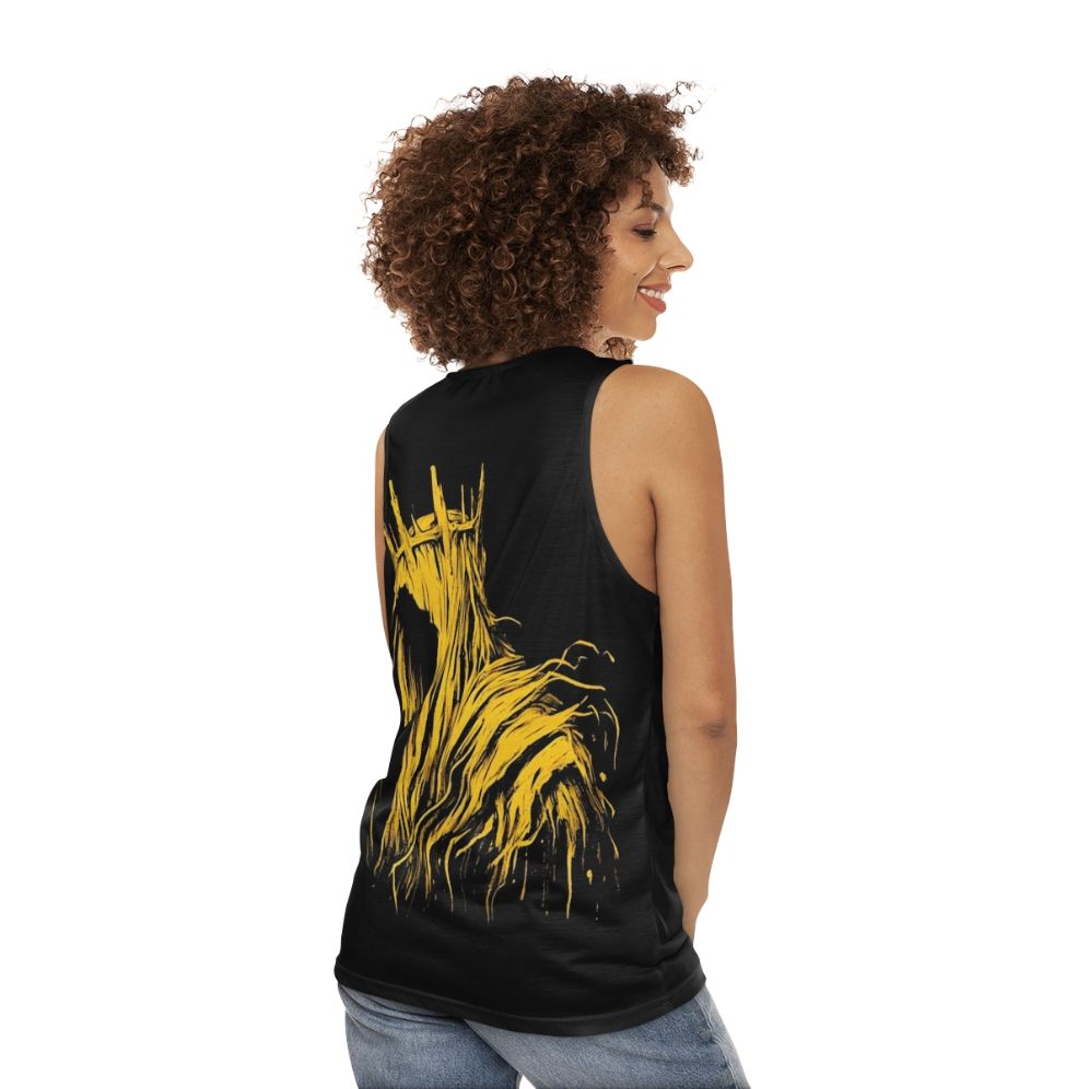 Hastur The King In Yellow Unisex Horror Tank Top - women back