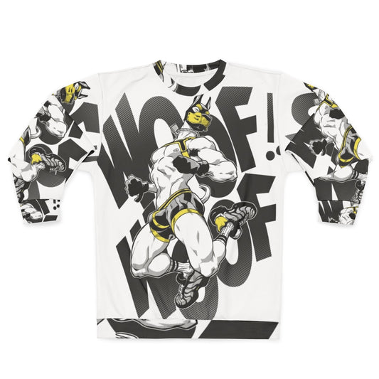 Woof sweatshirt for puppy play enthusiasts