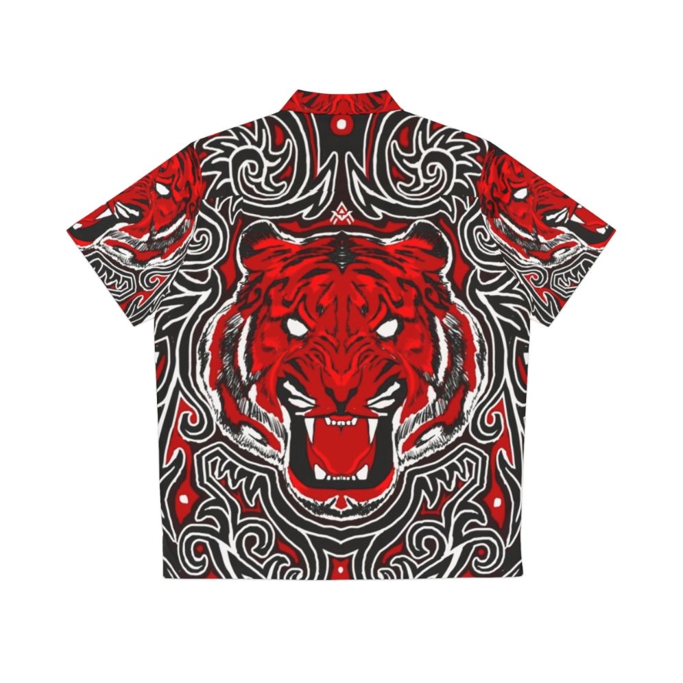 Red Tiger Batak Gorga Style Hawaiian Shirt - Back