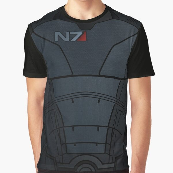 Mass Effect N7 Commander Shepard Armor Graphic T-Shirt