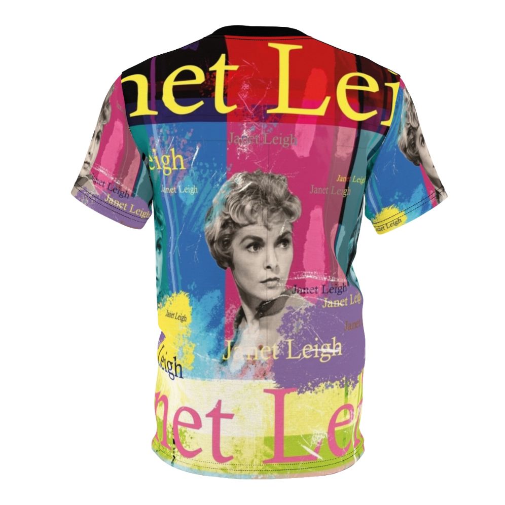 Vintage-inspired portrait of actress Janet Leigh on a high-quality t-shirt - Back