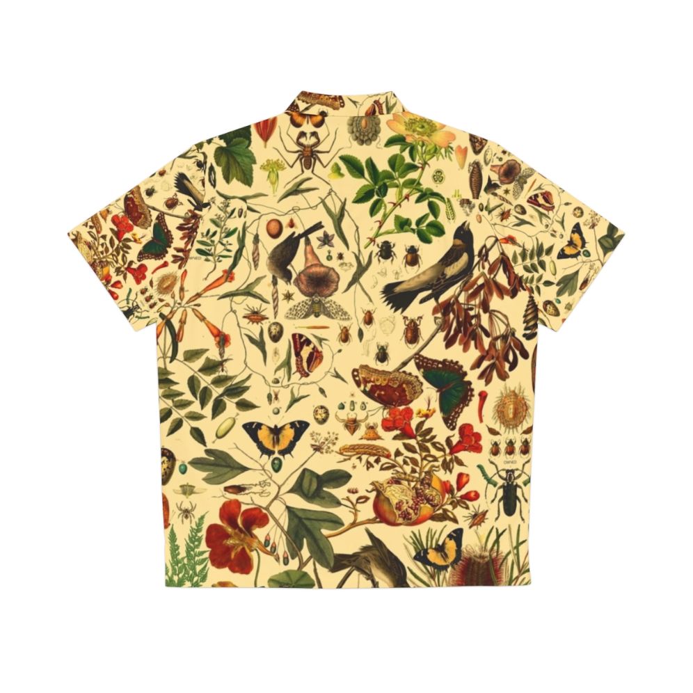 Vintage-inspired Hawaiian shirt with biology, nature, and plant patterns - Back