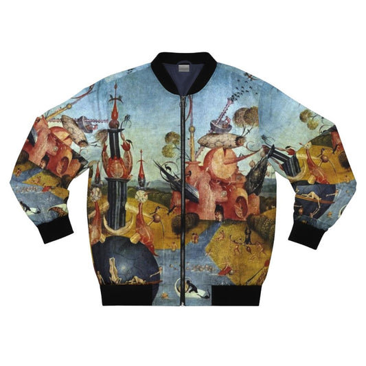 Vintage bomber jacket featuring Hieronymus Bosch's fantasy artwork