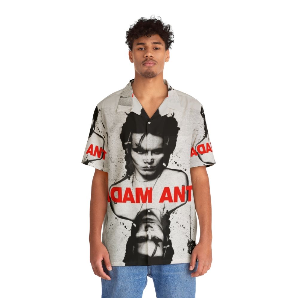 Adam Ant Hawaiian Shirt with Ace Playing Card Design - Lifestyle