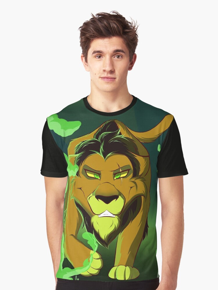 Scar, the iconic villain from The Lion King, featured on a graphic t-shirt - Men