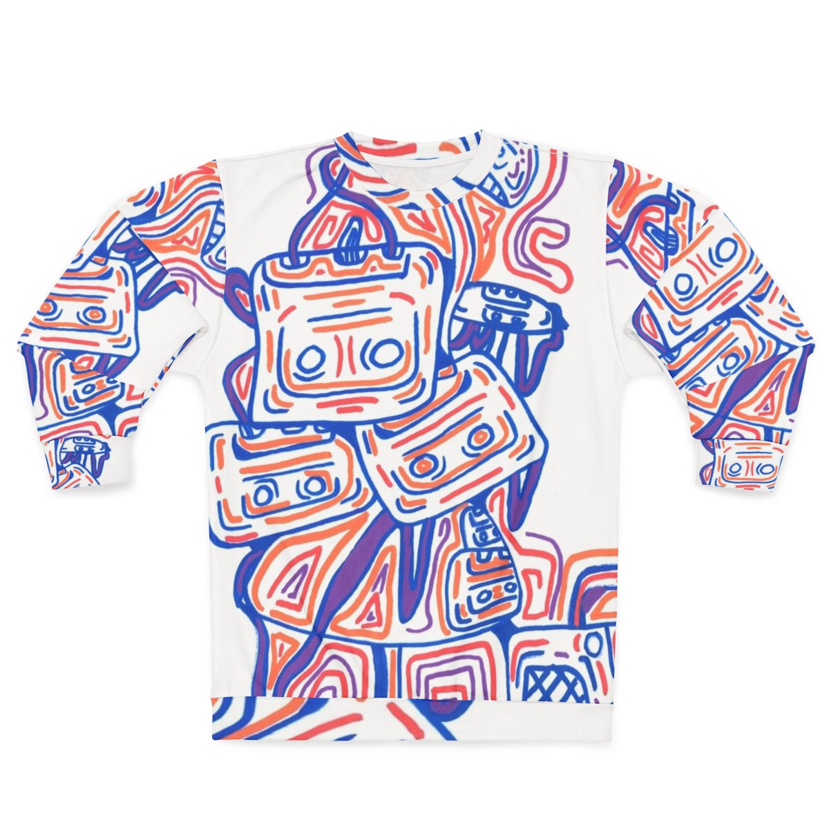 Retro Sikes Tapes Graphic Design Sweatshirt