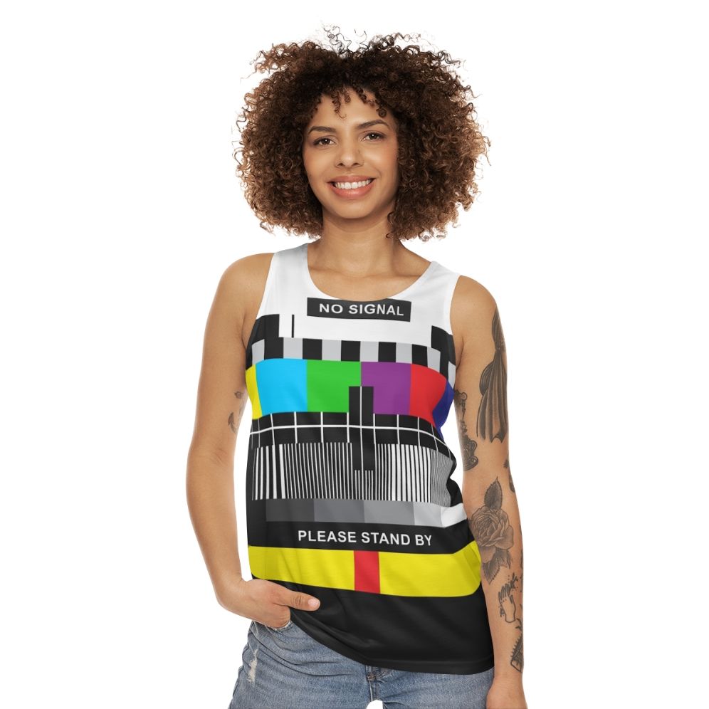 Retro TV No Signal Unisex Tank Top - women