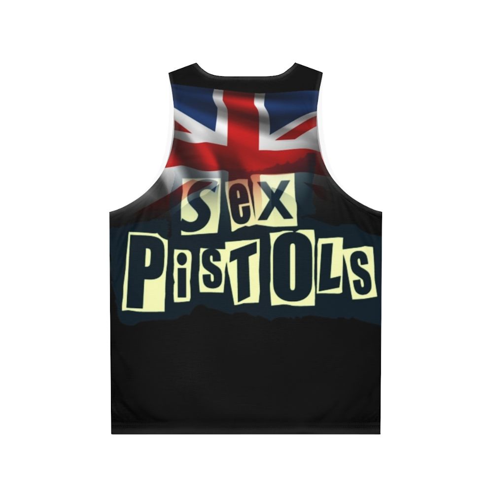 Punk rock unisex tank top with Pistols logo - Back