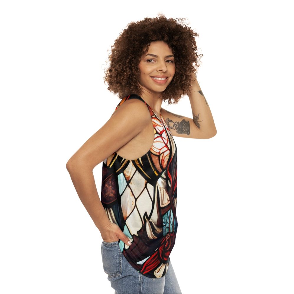 Assassin's Creed Stained Glass Unisex Tank Top - women side