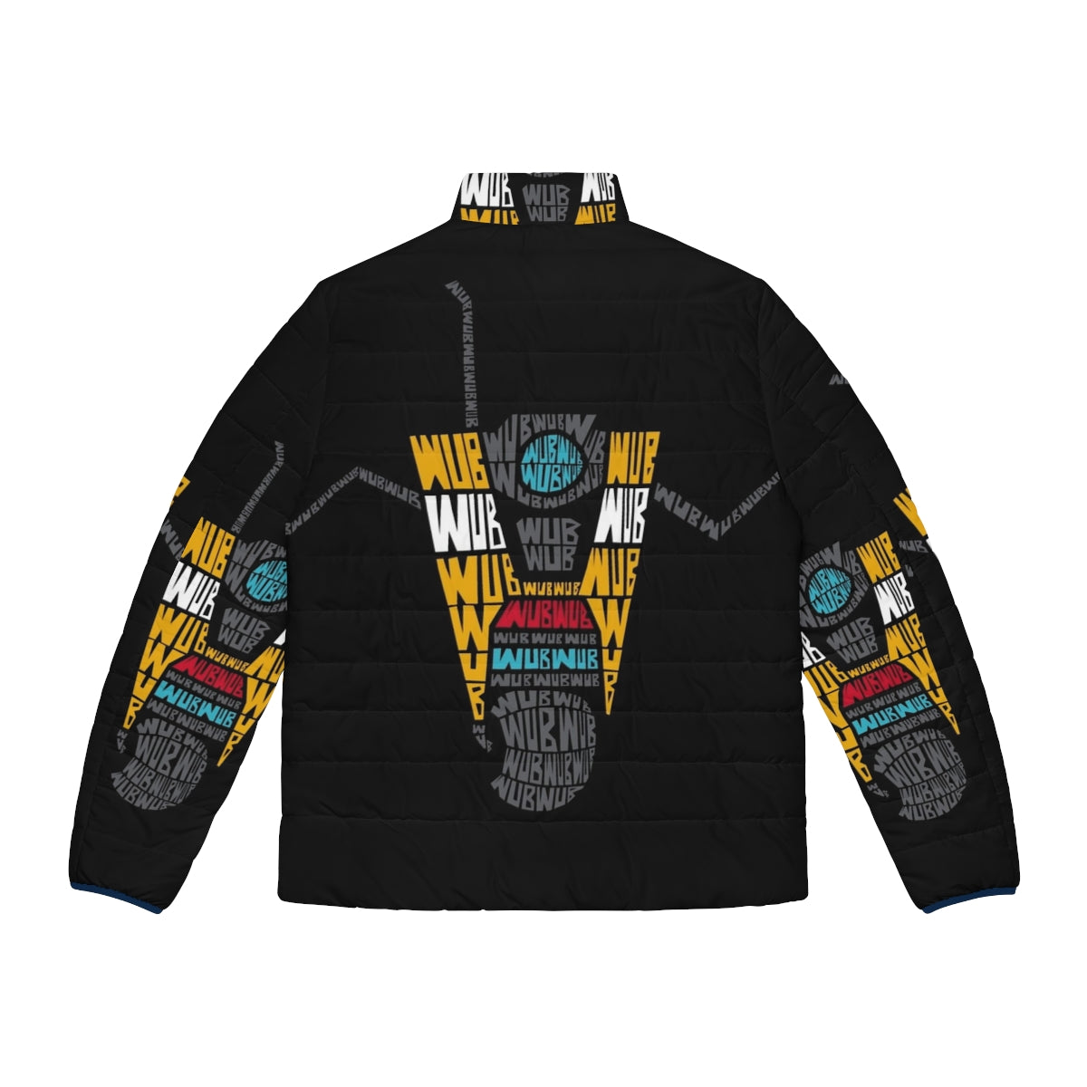 Borderlands CL4P-TP Dubstep Remix Puffer Jacket featuring the iconic Claptrap character - Back