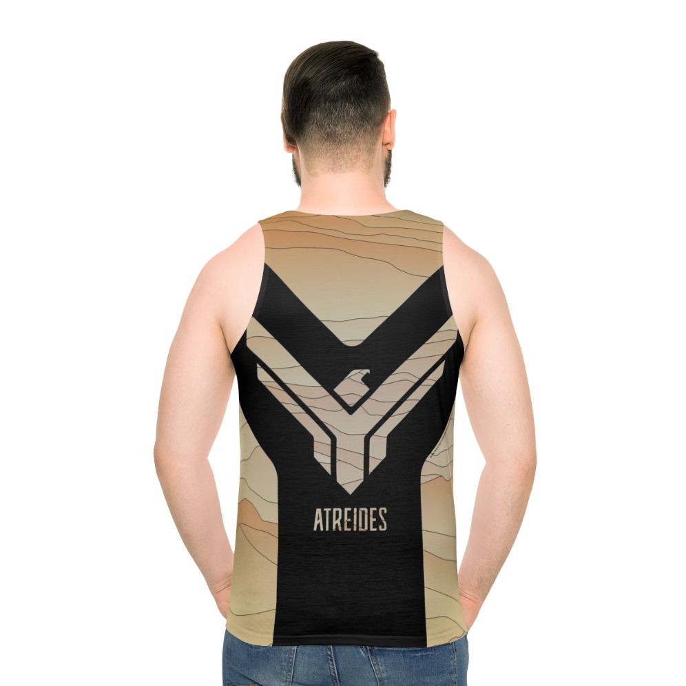 Dune Atreides unisex tank top featuring fan art design - men back