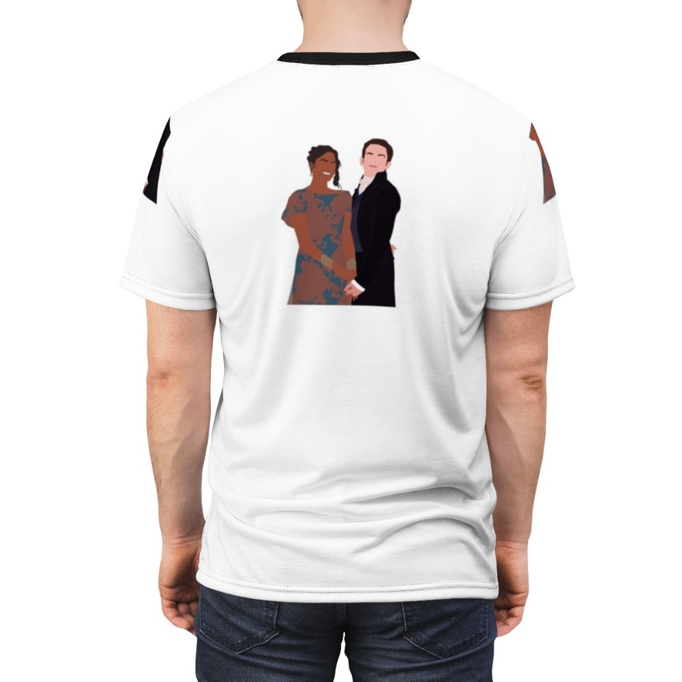 Bridgerton-Inspired Netflix T-Shirt Featuring Anthony and Kate Bridgerton - men back