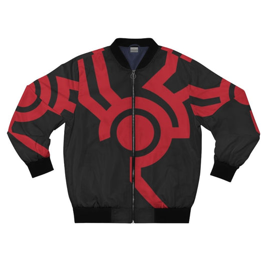 Techno dot minimalist bomber jacket for Yugioh 5Ds fans