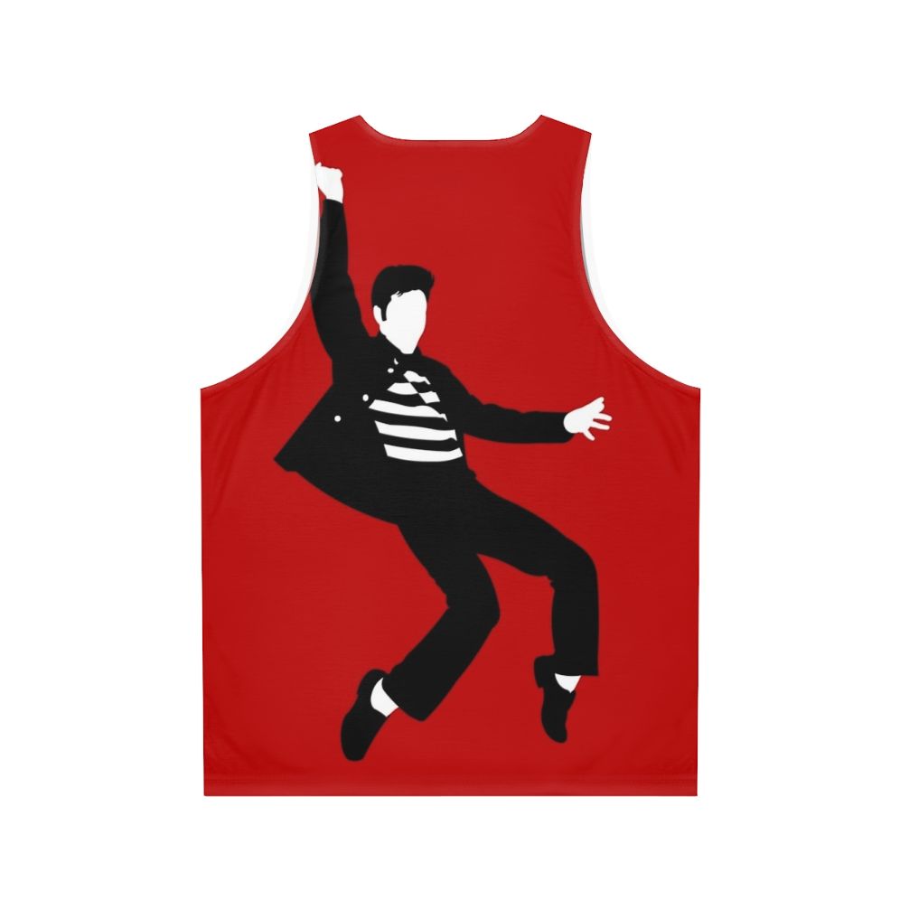 Rock and Roll King's Jailhouse Minimalist Art Unisex Tank Top - Back